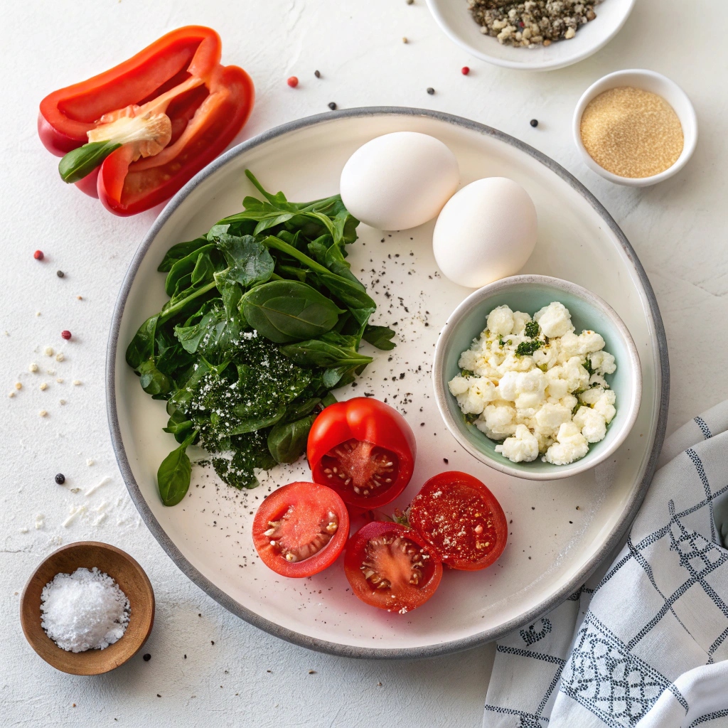 Ingredients of Loaded Egg Bell Pepper Rings