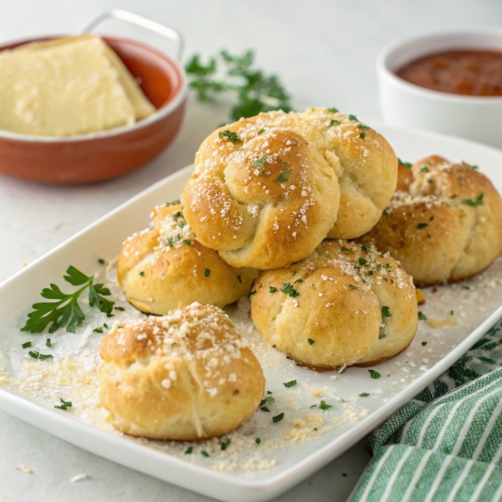 Easy Parmesan Knots