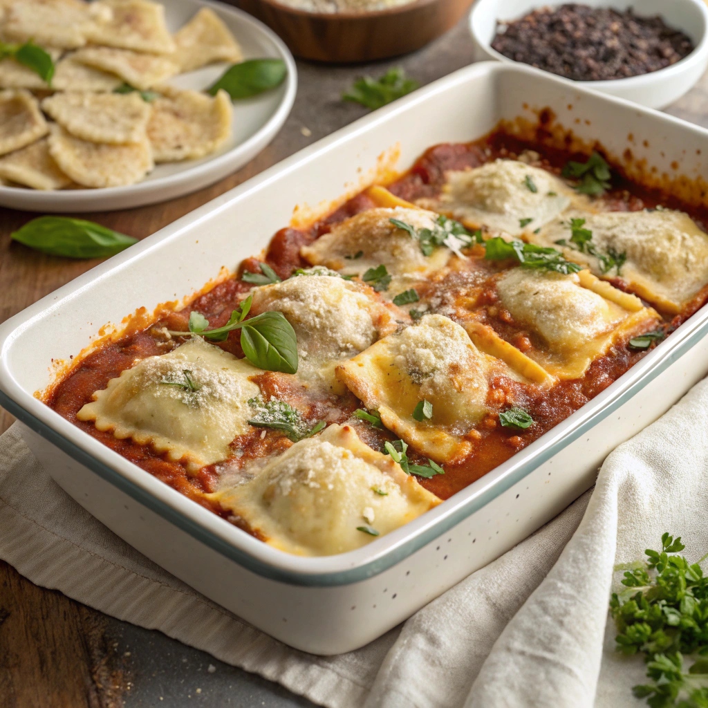 Ravioli Casserole {FREEZER MEAL}