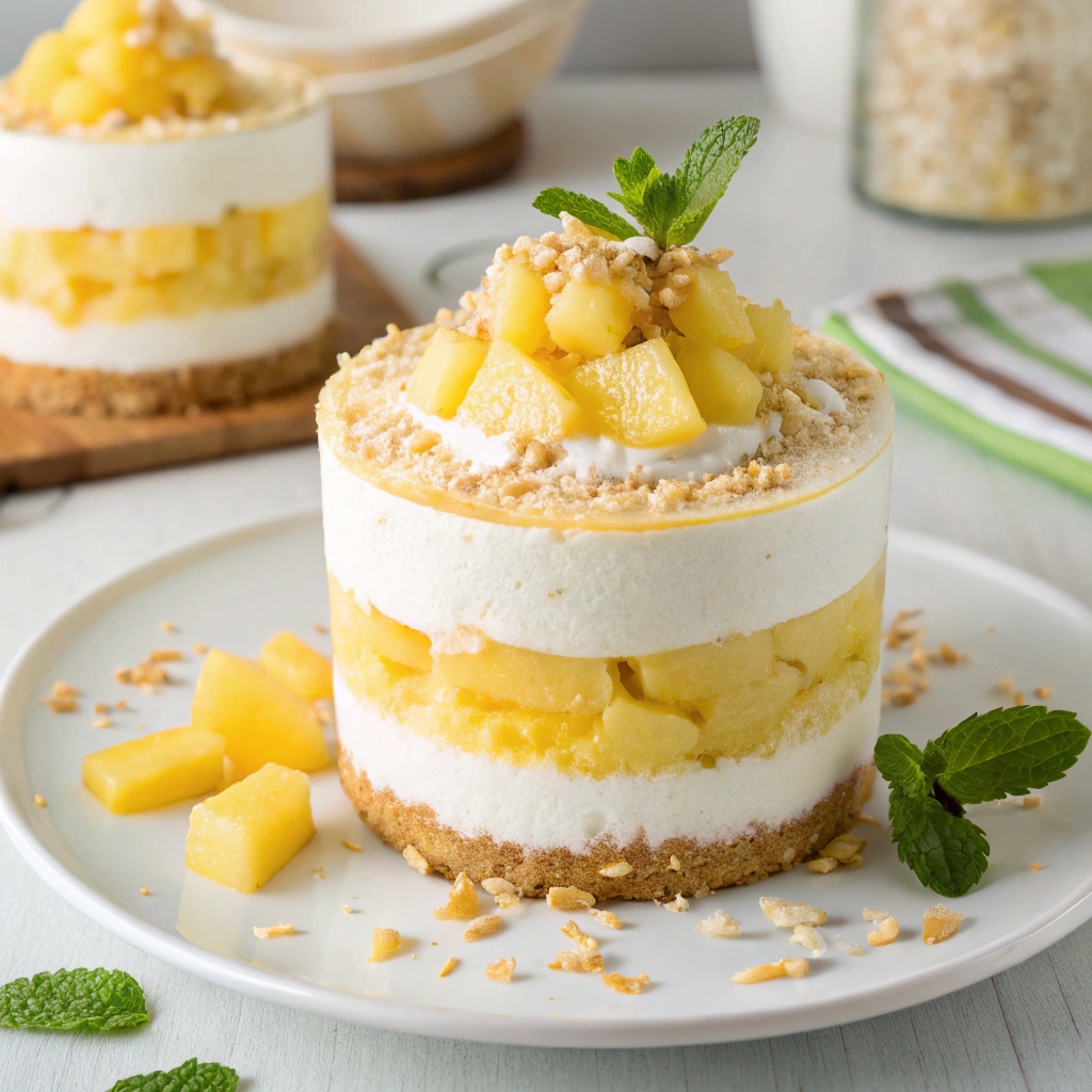 Layered Pina Colada Dessert (Lush)