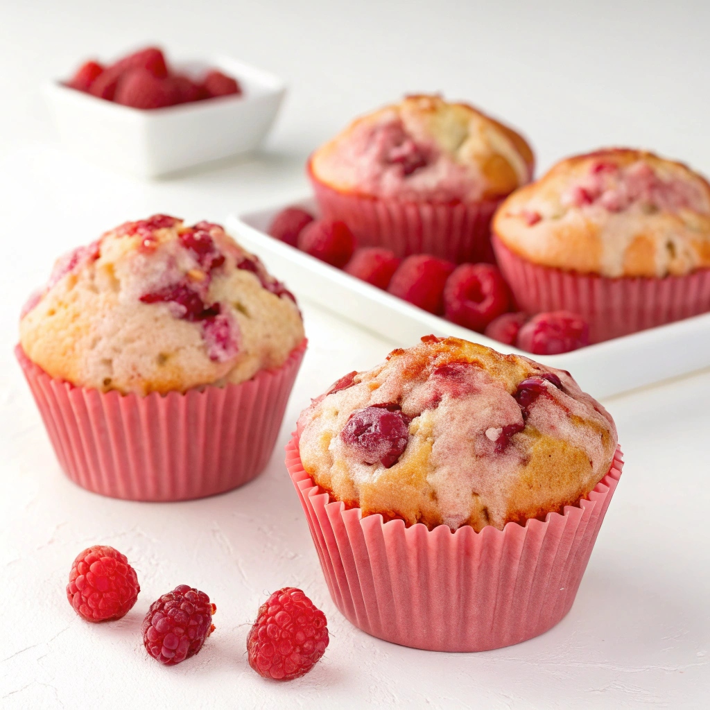 Raspberry Yogurt Muffins