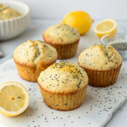 Healthy Greek Yogurt Lemon Poppy Seed Muffins