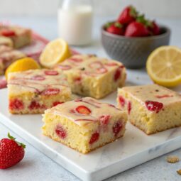 Strawberry Lemon Blondies