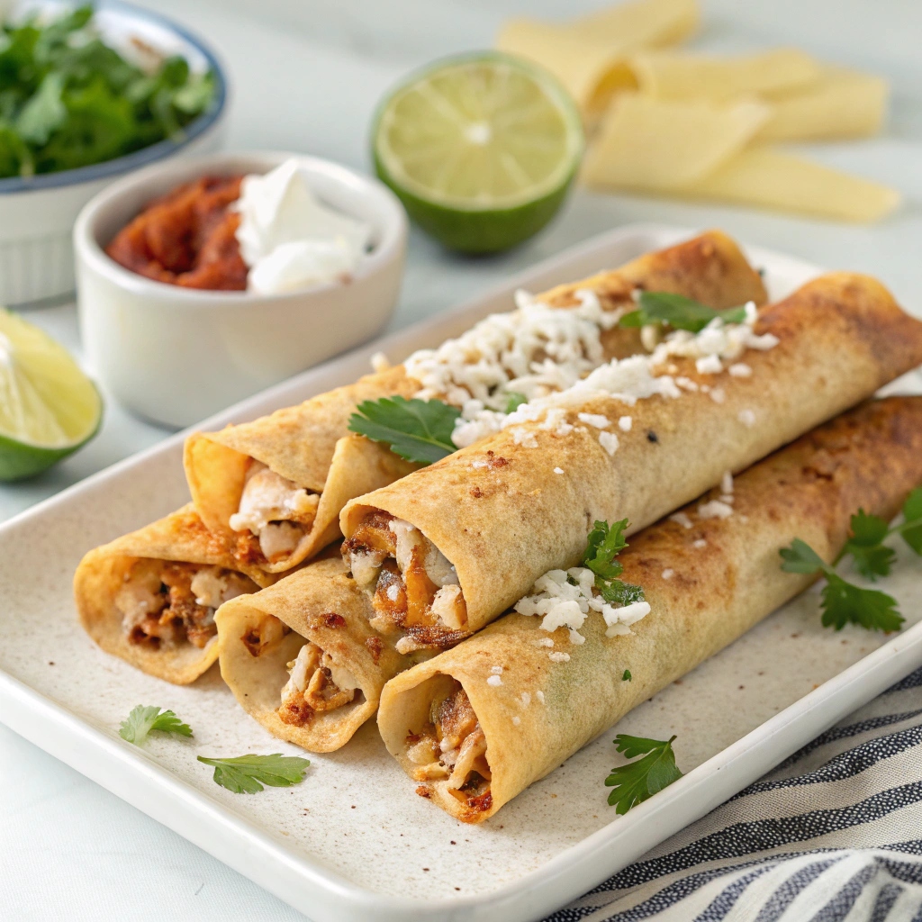 Baked Chicken Flautas