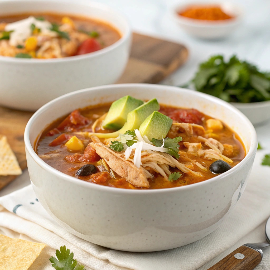 Slow Cooker Chicken Enchilada Soup (Cafe Zupas Copycat)