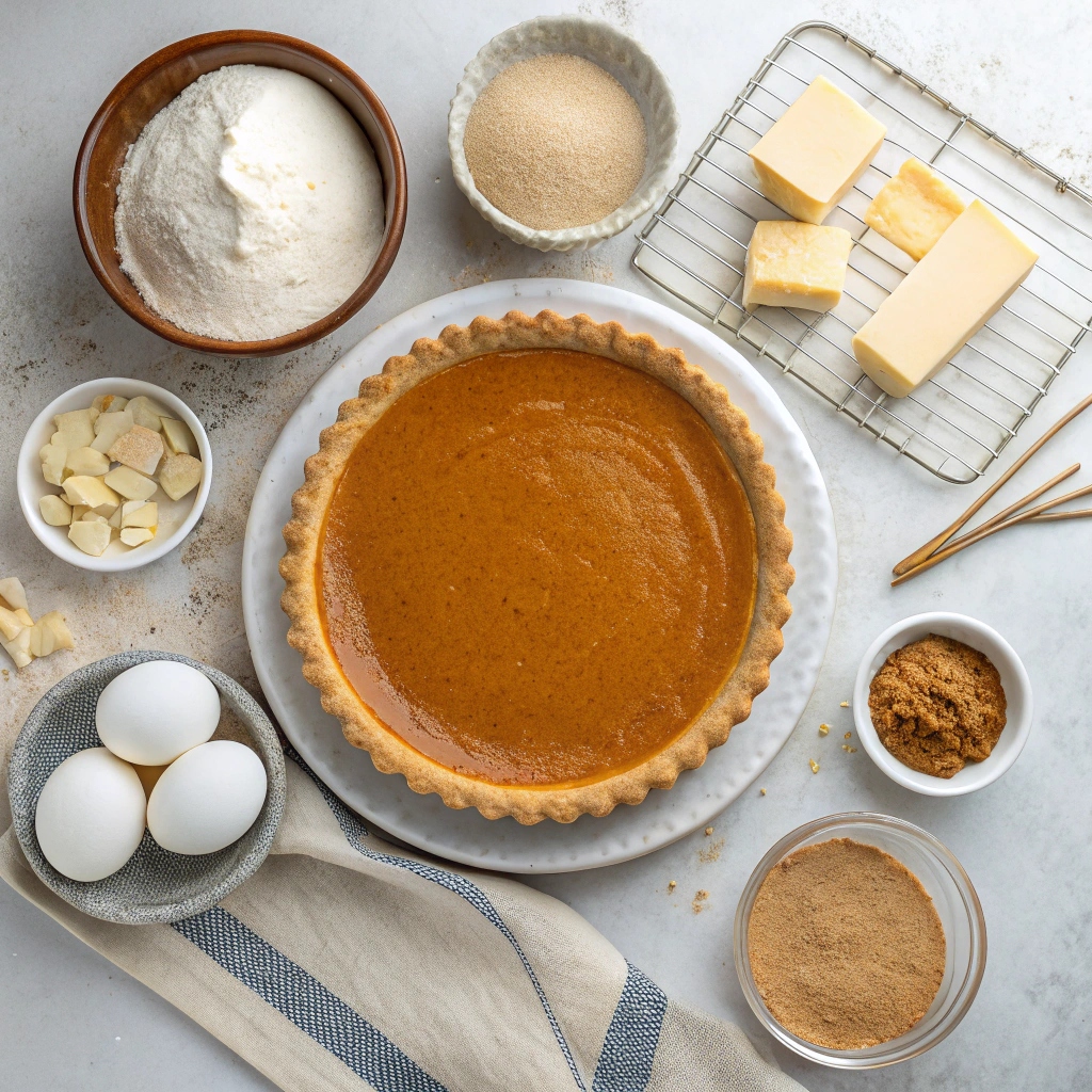 Homemade Fresh Pumpkin Pie Ingredients