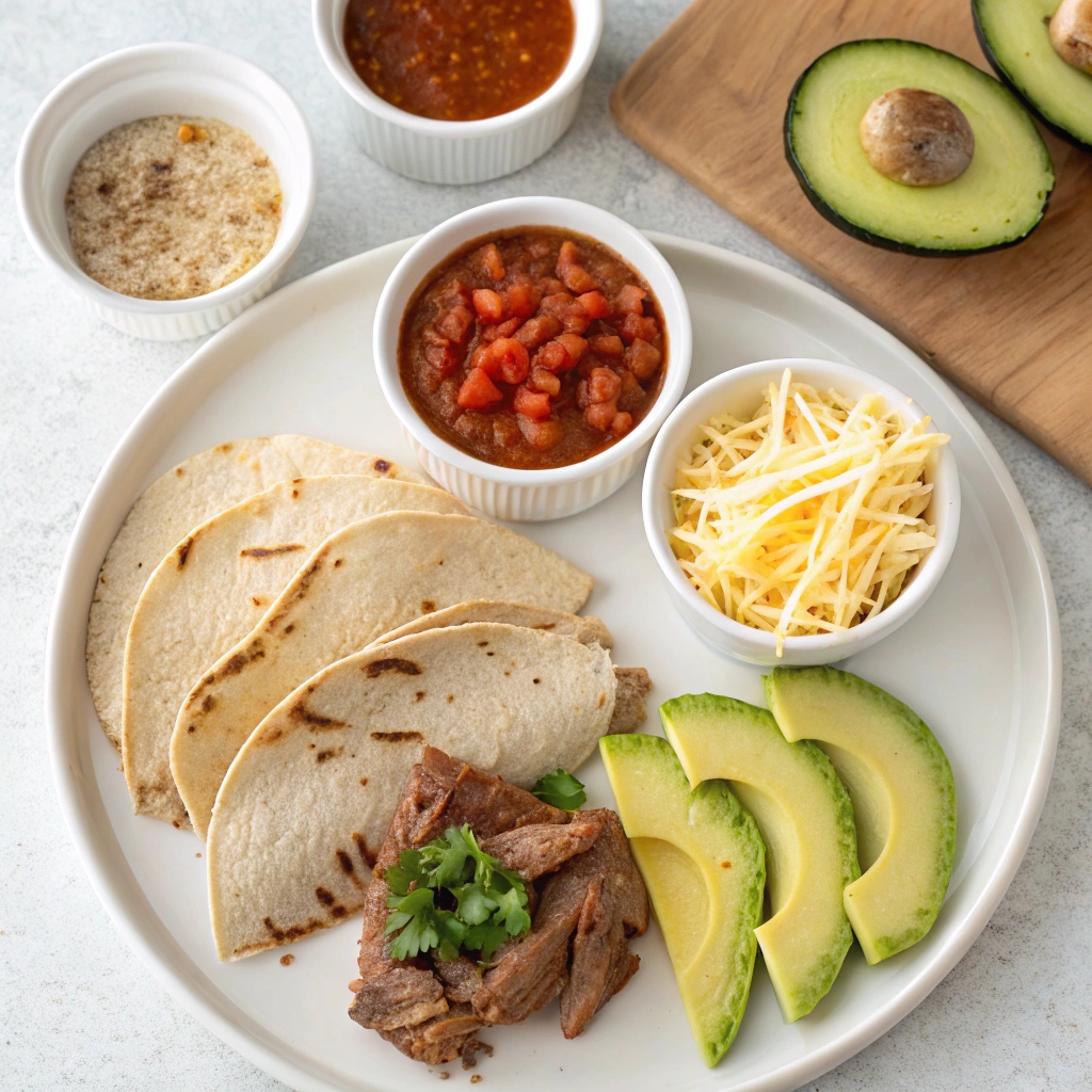Baked Sweet Pork Chimichanga Ingredients