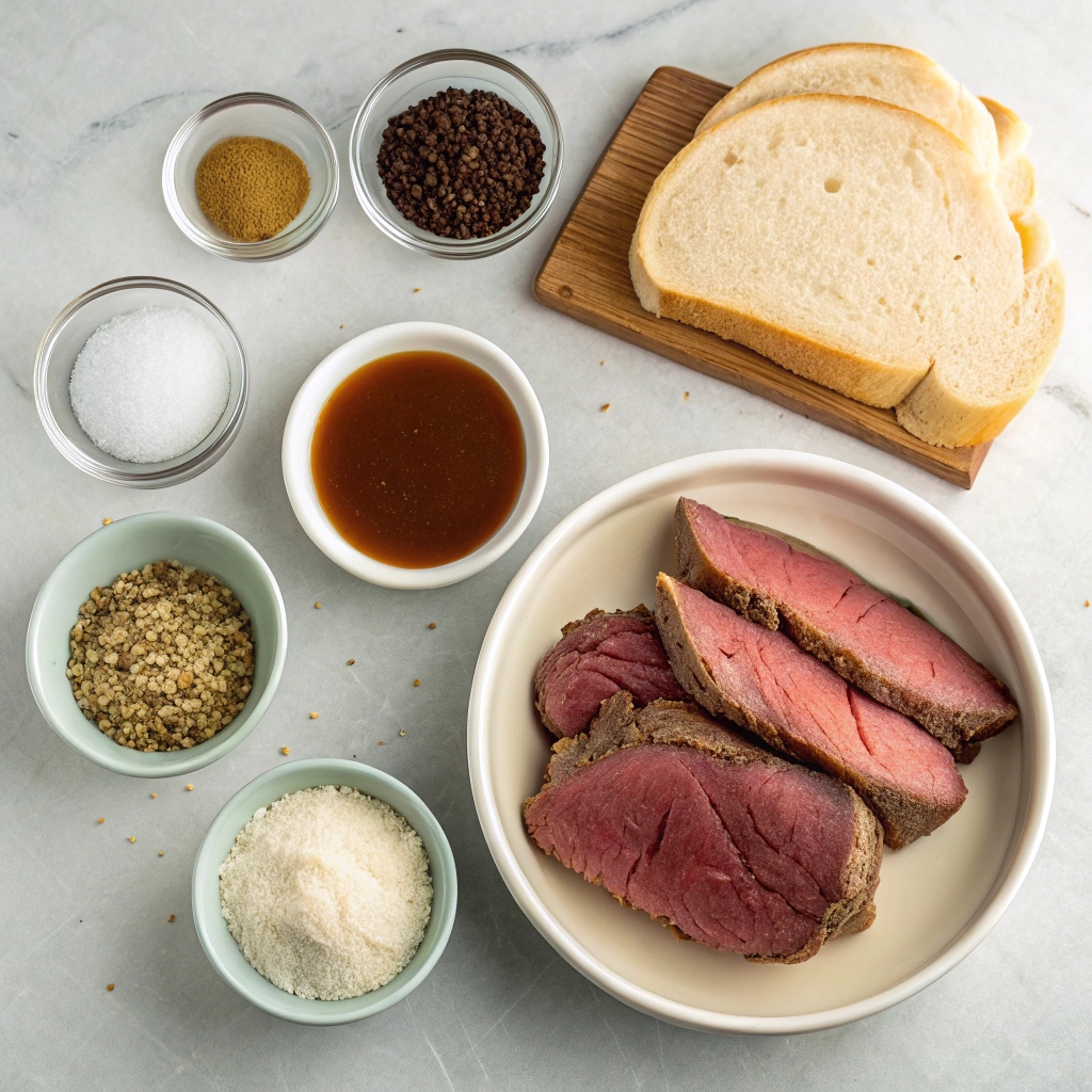 Instant Pot Open-Faced Hot Beef Sandwiches Ingredients