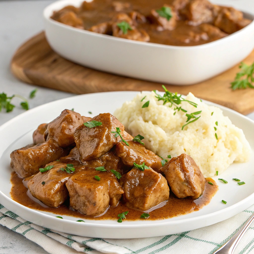 Instant Pot Pork Tips and Gravy