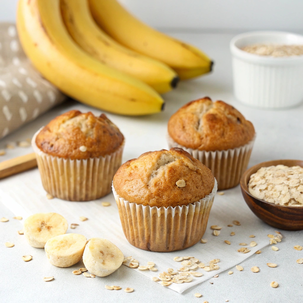 2 Ingredient Banana Muffins