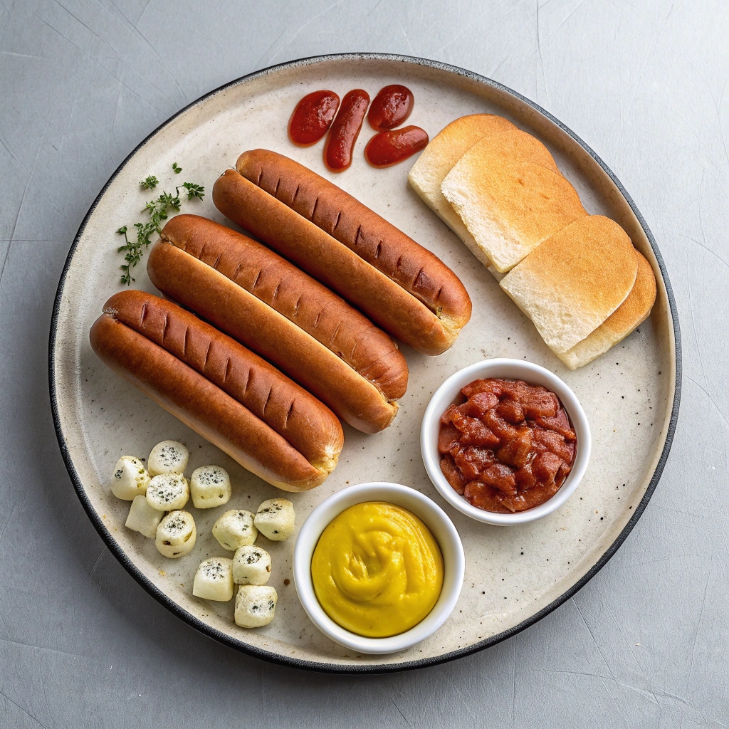 Air Fryer Hot Dogs Ingredients
