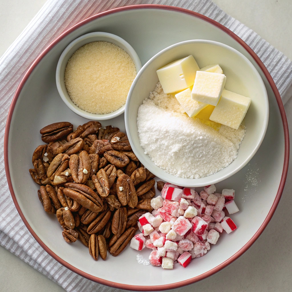 Peppermint Snowball Cookies Ingredients
