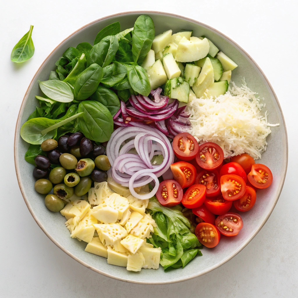 Italian Fresh Green Salad Ingredients