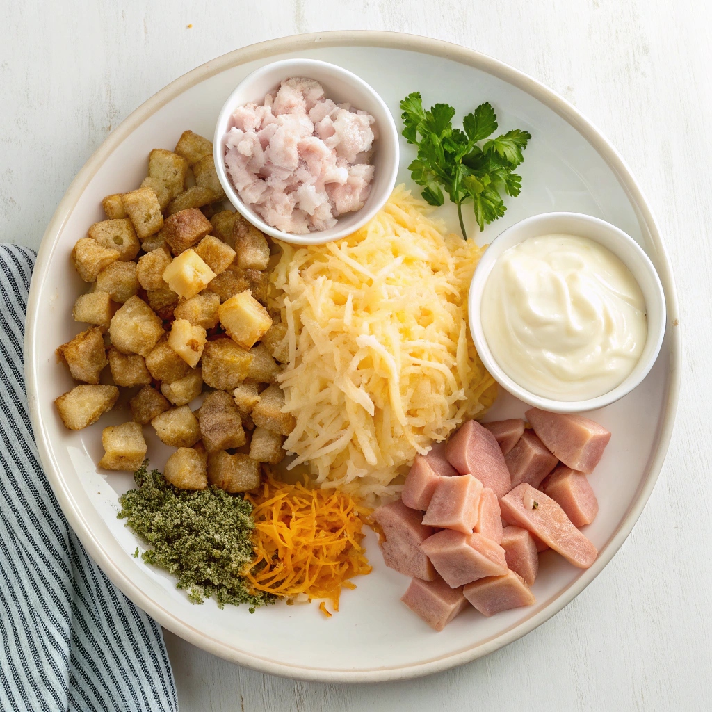Slow Cooker Ham and Potato Casserole Ingredients