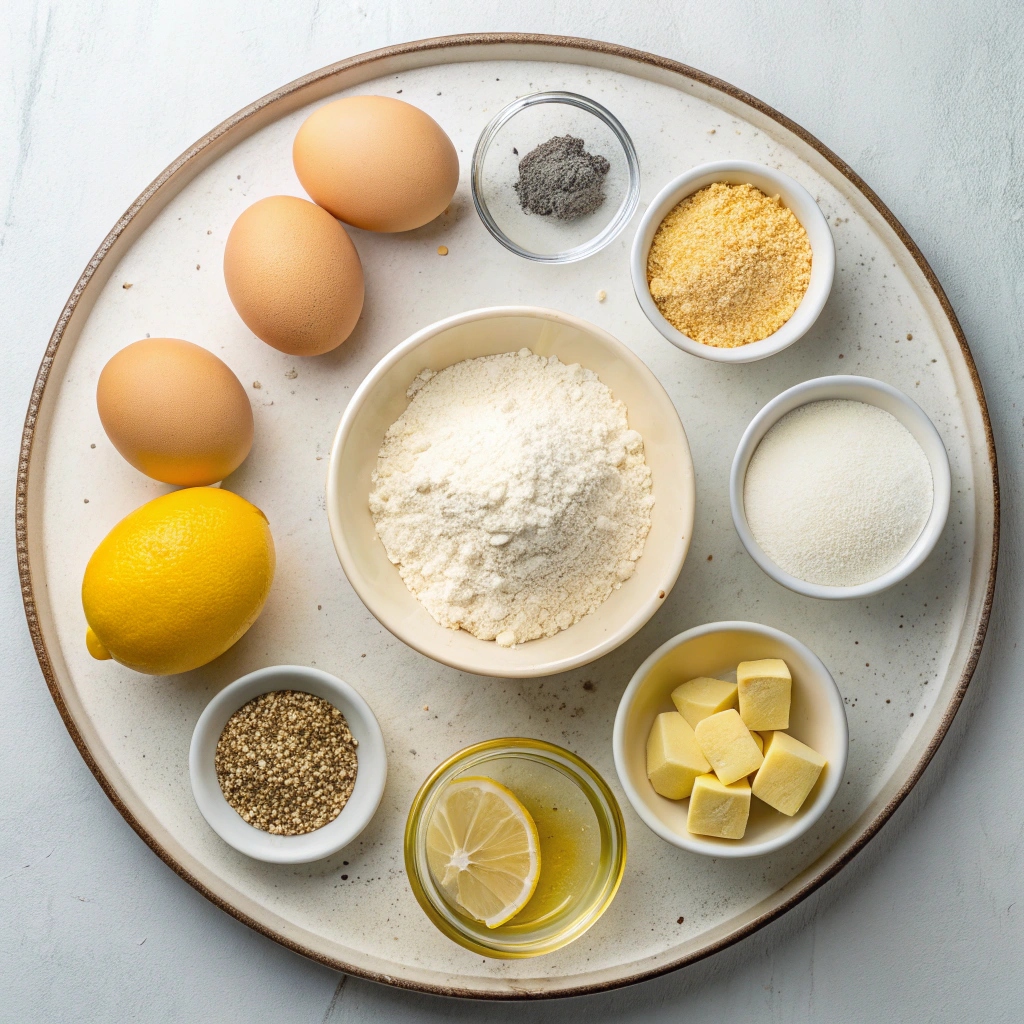 Glazed Almond Poppy Seed Bread Ingredients