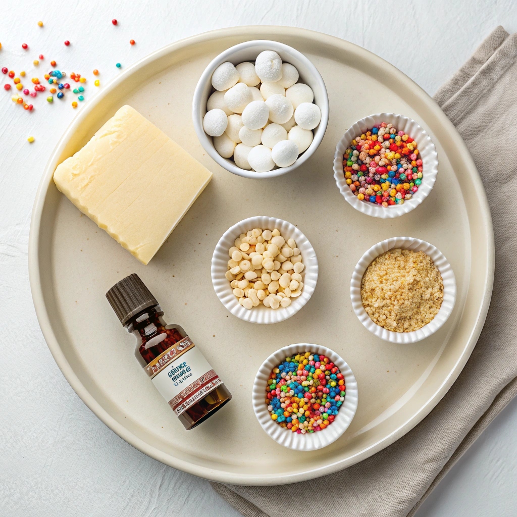 Creamy Funfetti Cake Batter Rice Krispie Treats Ingredients