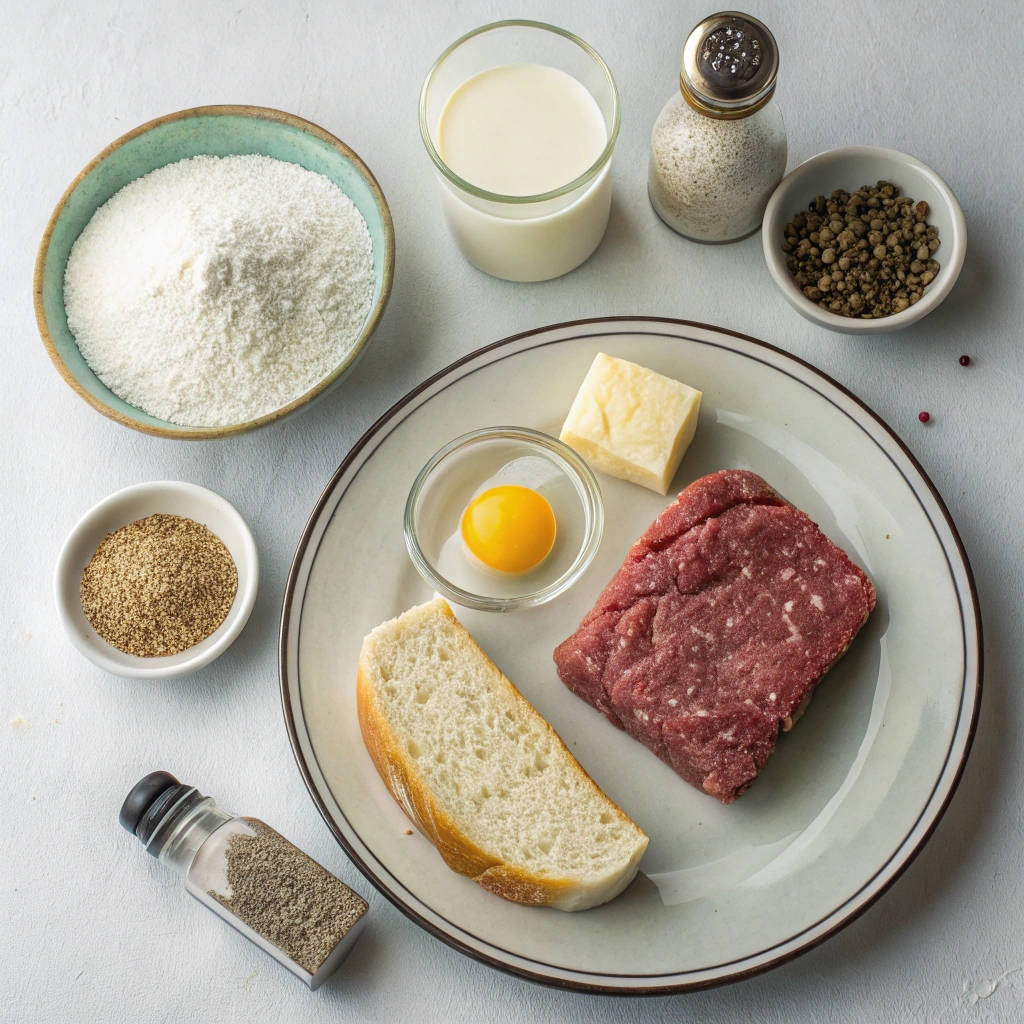 Air Fryer Cube Steak with Gravy Ingredients