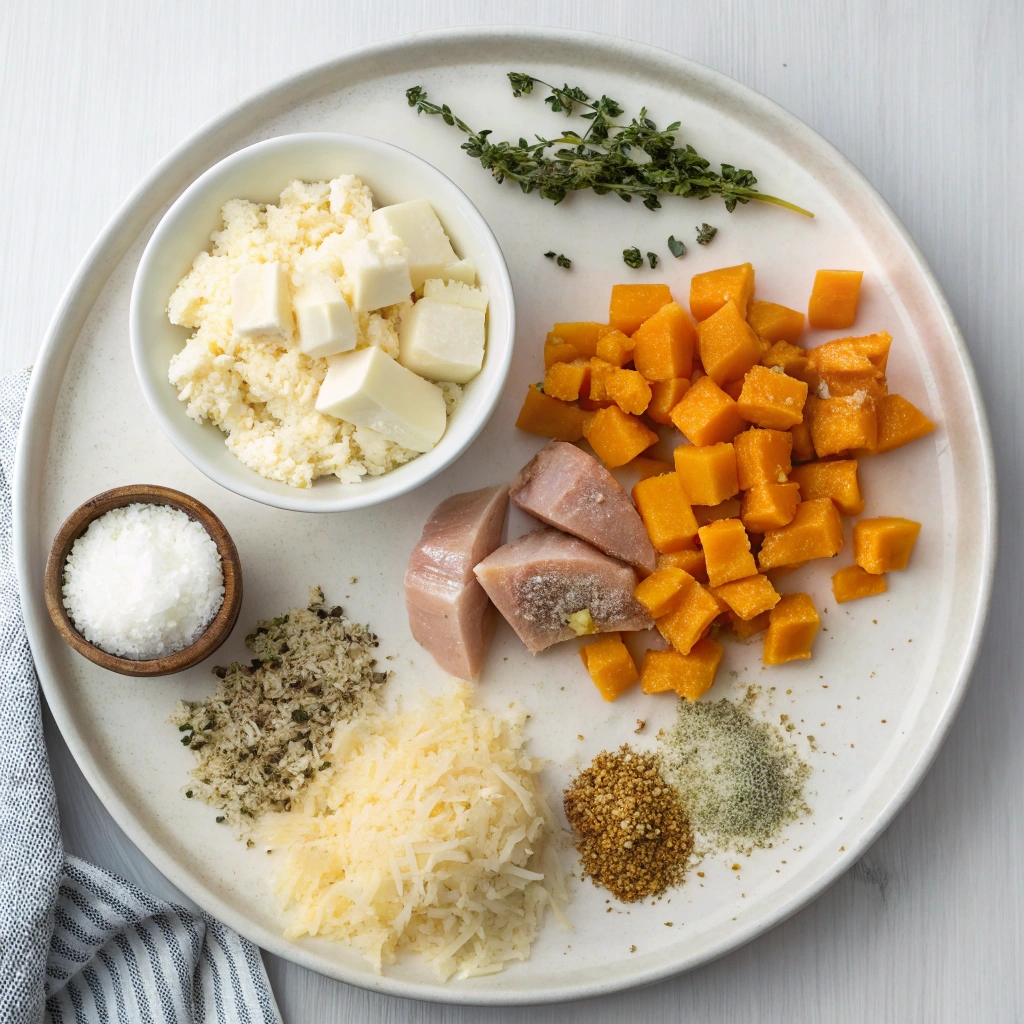Instant Pot Cheesy Butternut Squash Tortellini Soup Ingredients