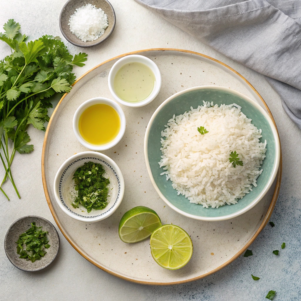 Instant Pot Cilantro Lime Rice Ingredients