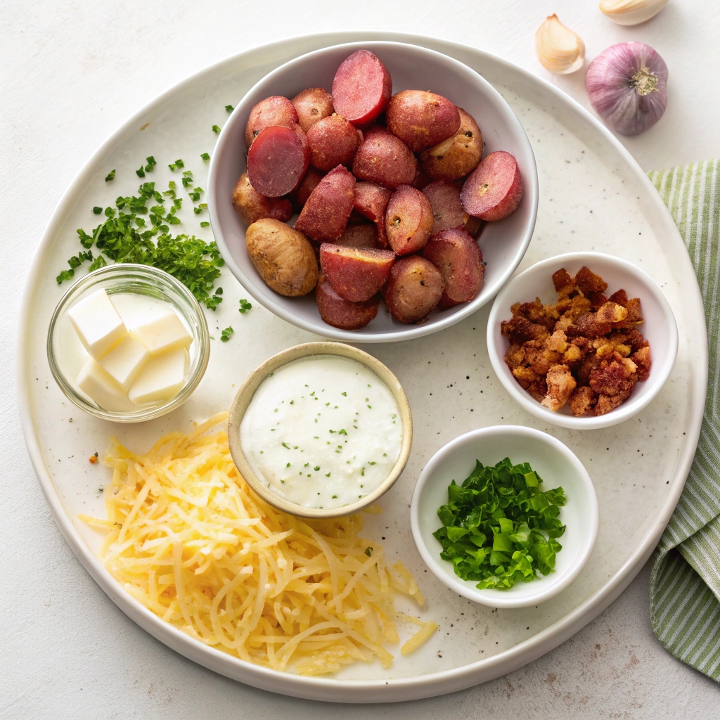 Ingredients of Cheesy Bacon Potatoes