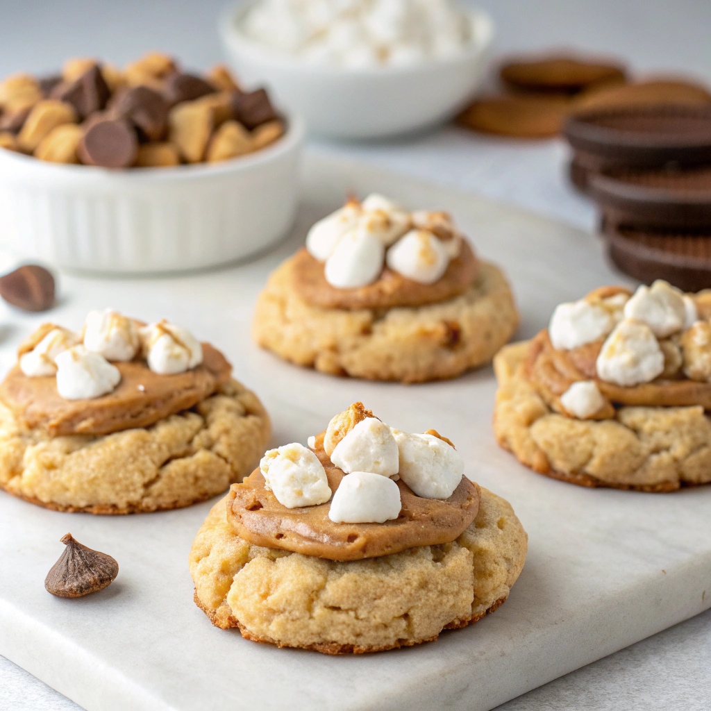 Fluffernutter Cookies (Avalanche Cookies)