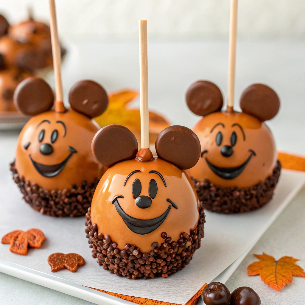 Halloween Mickey Mouse Caramel Apples