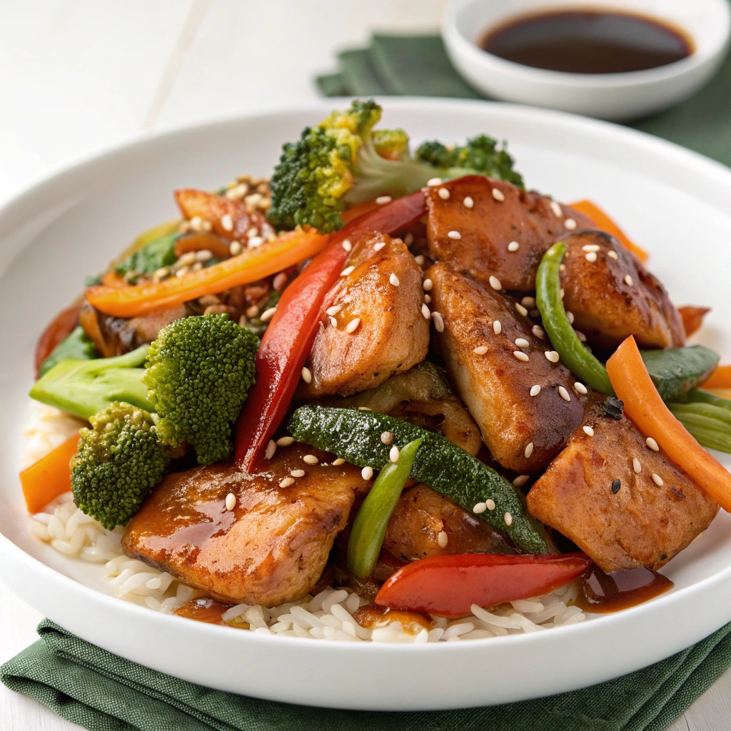 Slow Cooker Teriyaki Chicken and Stir Fry Veggies