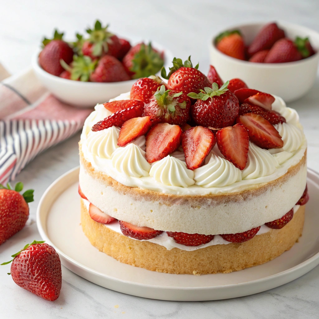 Strawberries and Cream Cake