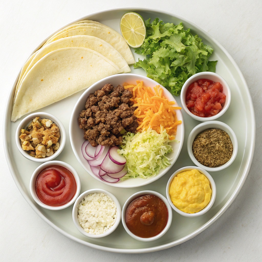 Cheeseburger Tacos Ingredients