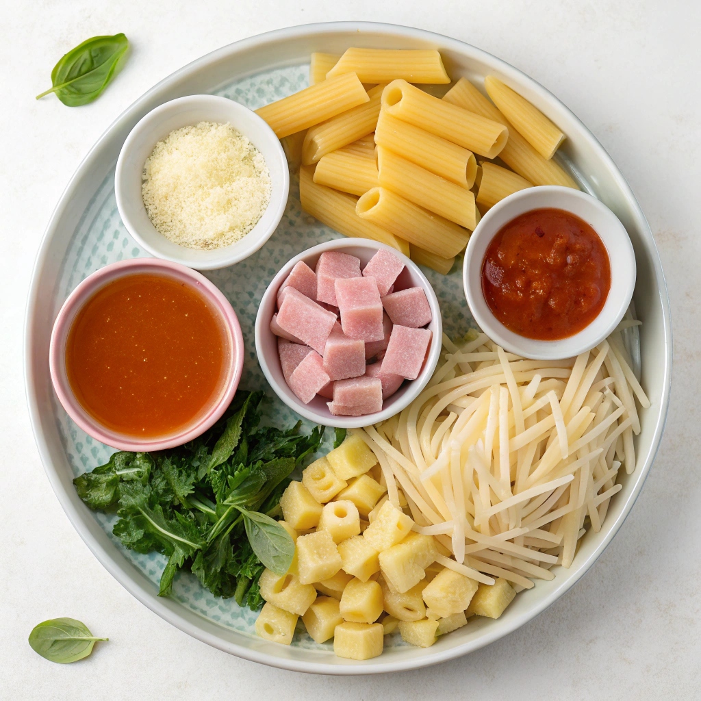 Hawaiian Pasta Skillet Ingredients