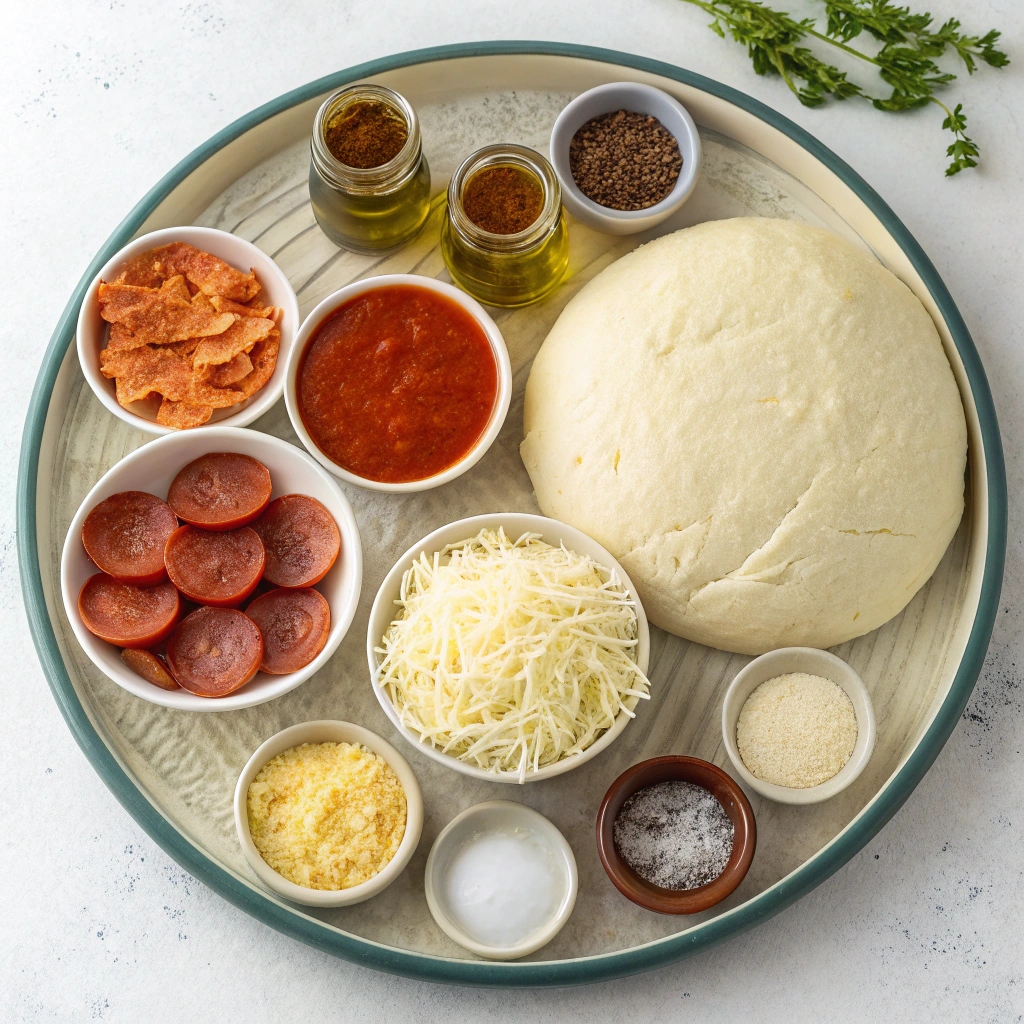 Easy Braided Pizza Loaf (with Refrigerated Pizza Dough) Ingredients