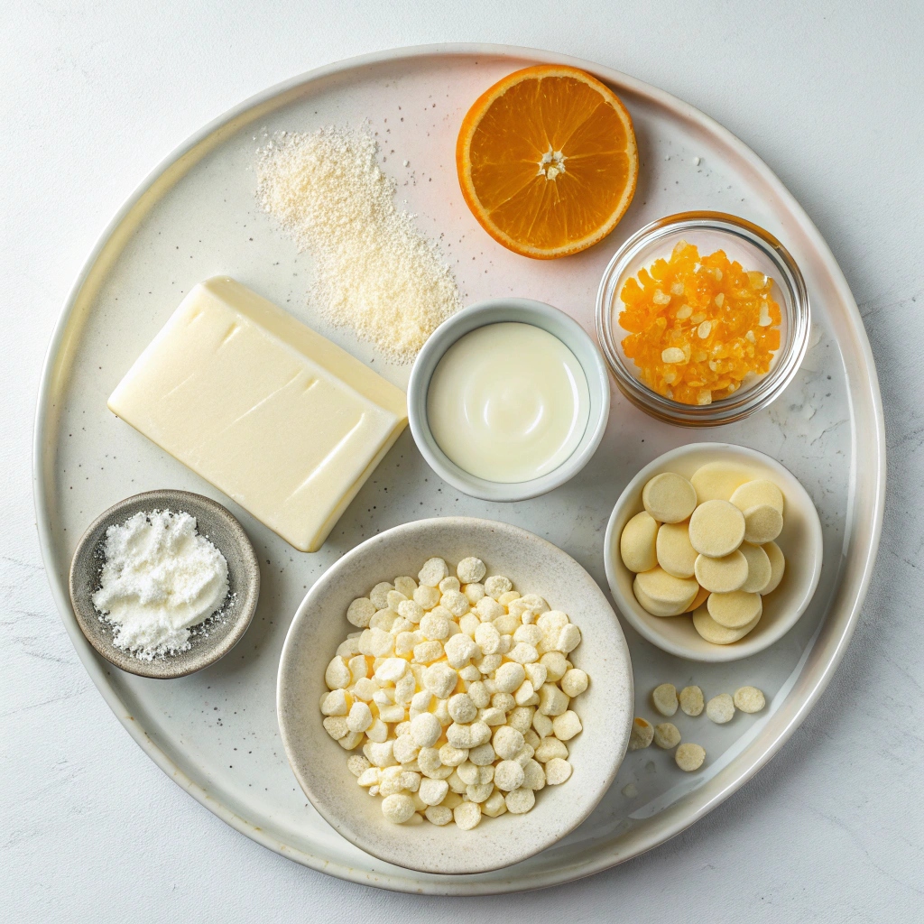 Easy No-Bake Orange Creamsicle Truffles Ingredients